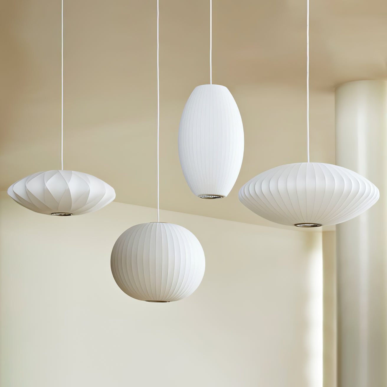 Solarnce Silk & Steel Pendant Lamp