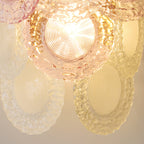 Nenufar Wall Lamp Pink And Gold Glass For Bedroom Ambiance