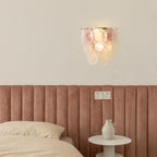 Nenufar Wall Lamp Pink And Gold Glass For Bedroom Ambiance