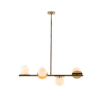 Evvararis Modern Minimalist Brass Glass Chandelier