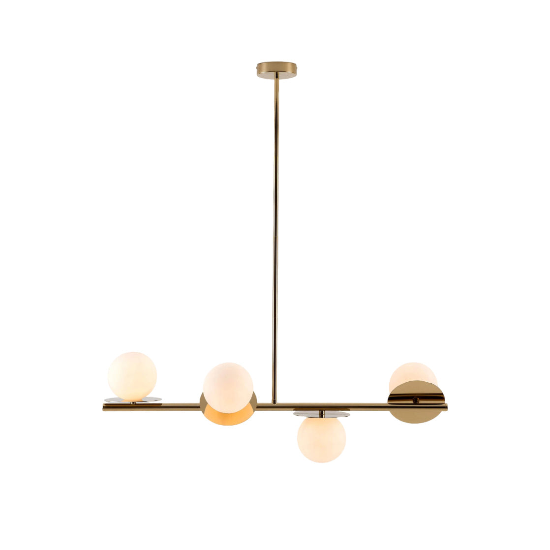 Evvararis Modern Minimalist Brass Glass Chandelier