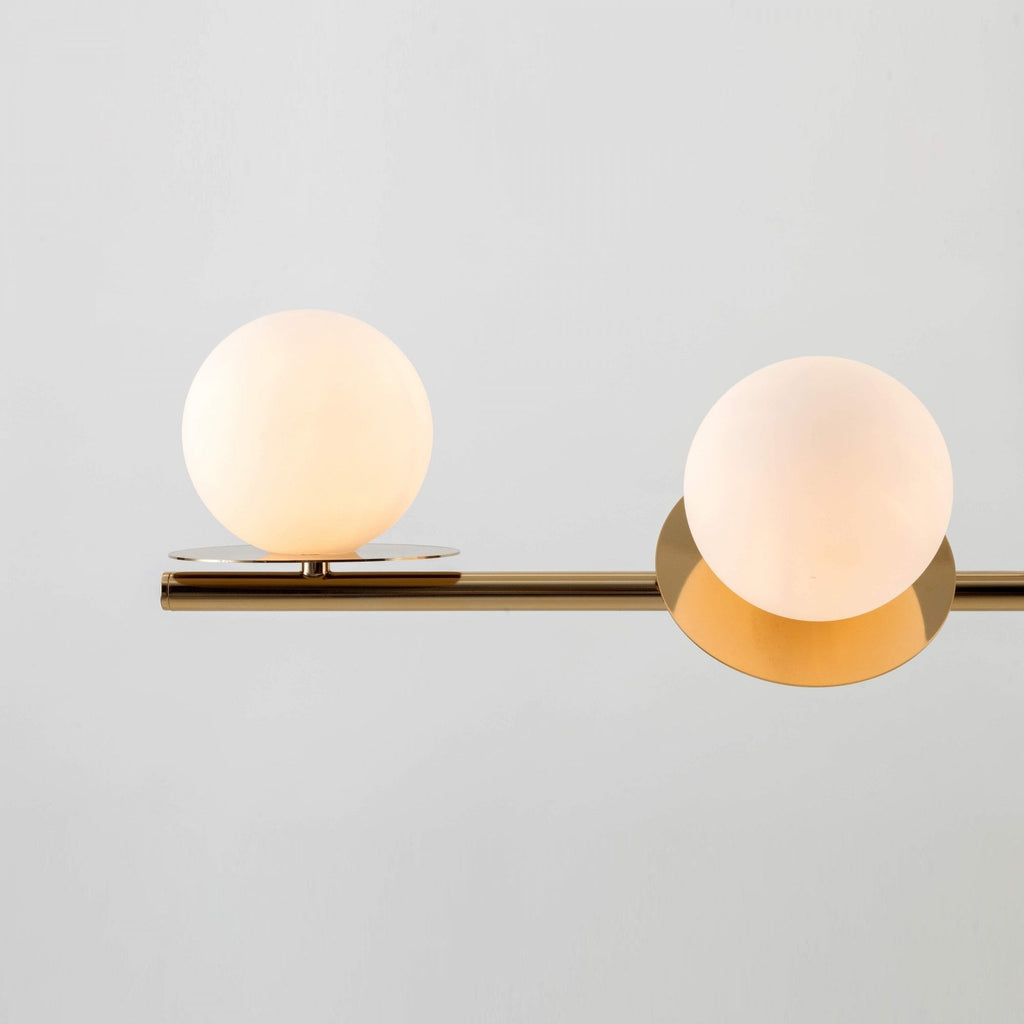 Evvararis Modern Minimalist Brass Glass Chandelier