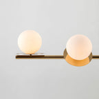 Evvararis Modern Minimalist Brass Glass Chandelier