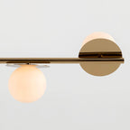 Evvararis Modern Minimalist Brass Glass Chandelier
