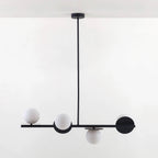 Evvararis Modern Minimalist Brass Glass Chandelier
