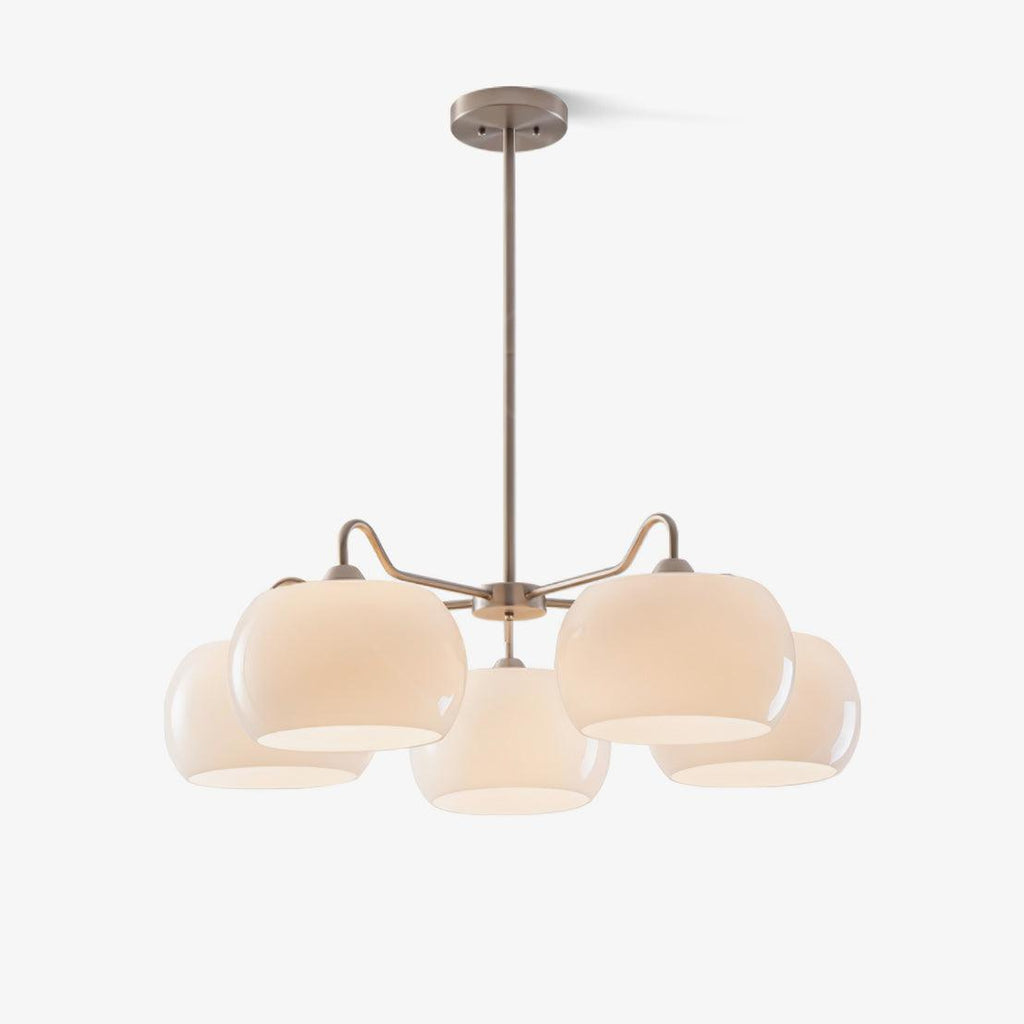 Aurora Chandelier White Glass Persimmon Shape