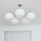 Aurora Chandelier White Glass Persimmon Shape