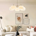 Aurora Chandelier White Glass Persimmon Shape