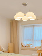 Aurora Chandelier White Glass Persimmon Shape
