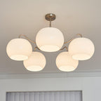 Aurora Chandelier White Glass Persimmon Shape