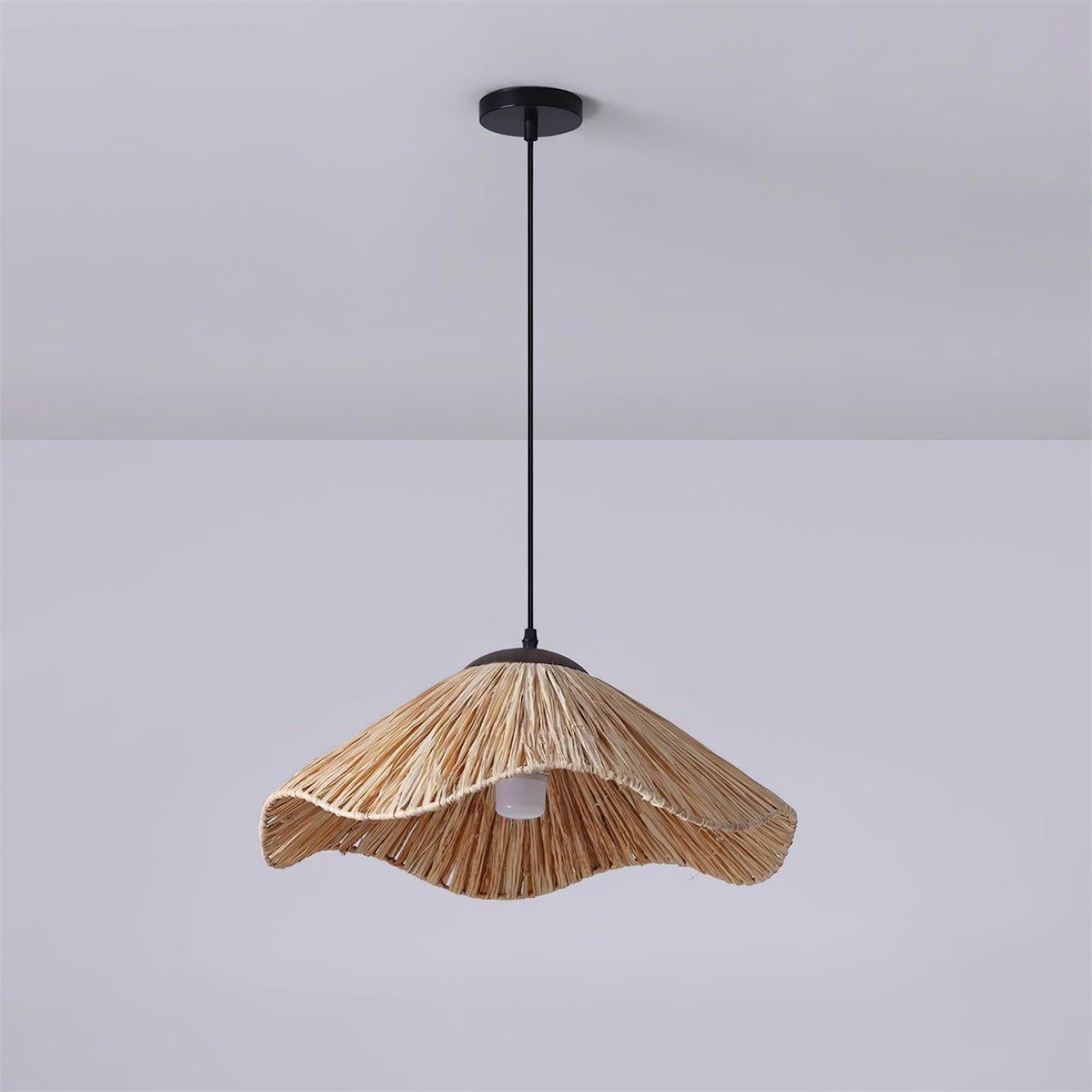 Nikita Pendant Lamp Rattan Organic Wavy