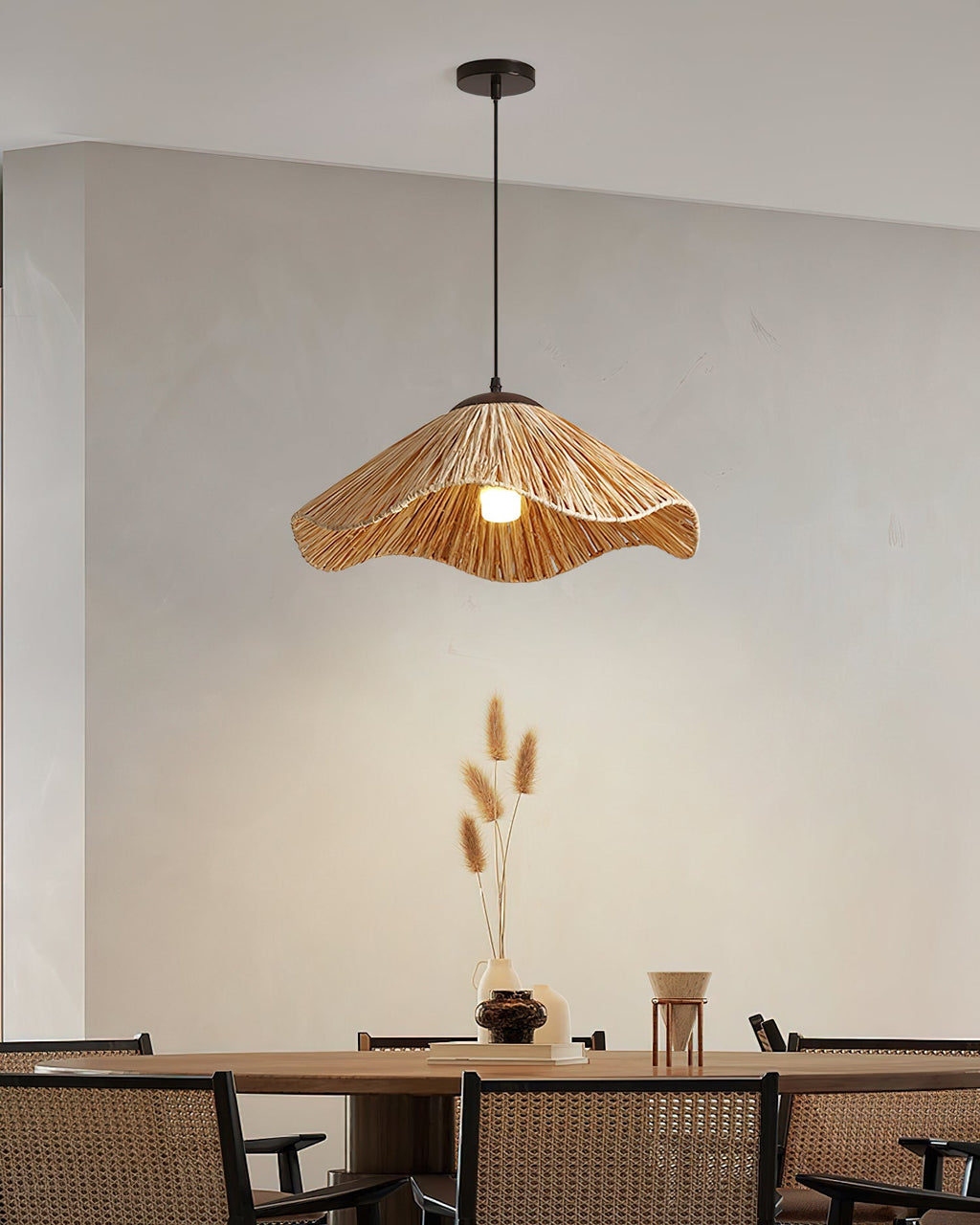 Nikita Pendant Lamp Rattan Organic Wavy