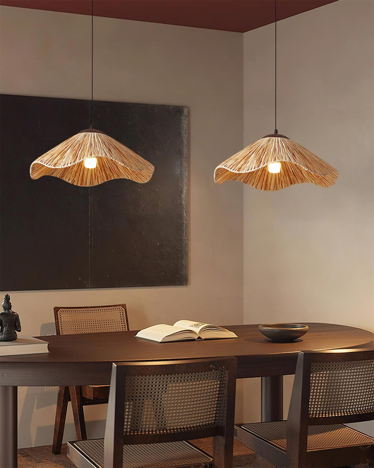 Nikita Pendant Lamp Rattan Organic Wavy