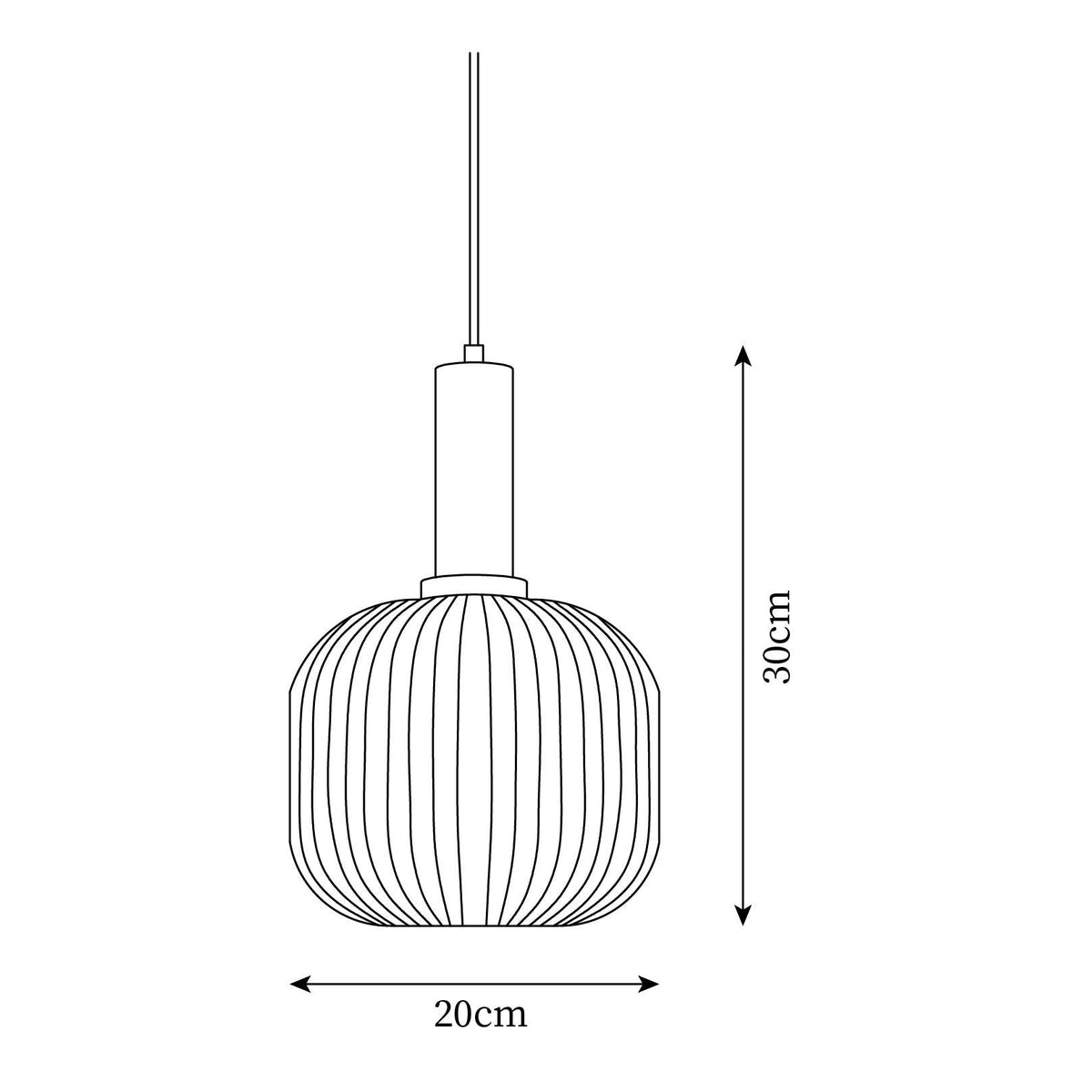 Elara Ribbed Pendant Lamp