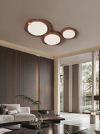 Niseko Ceiling Lamp Wood Finish With Cloud-Like