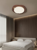 Niseko Ceiling Lamp Wood Finish With Cloud-Like