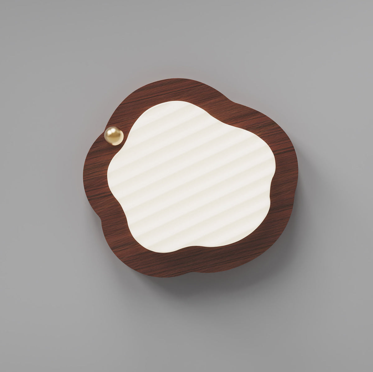 Niseko Ceiling Lamp Wood Finish With Cloud-Like