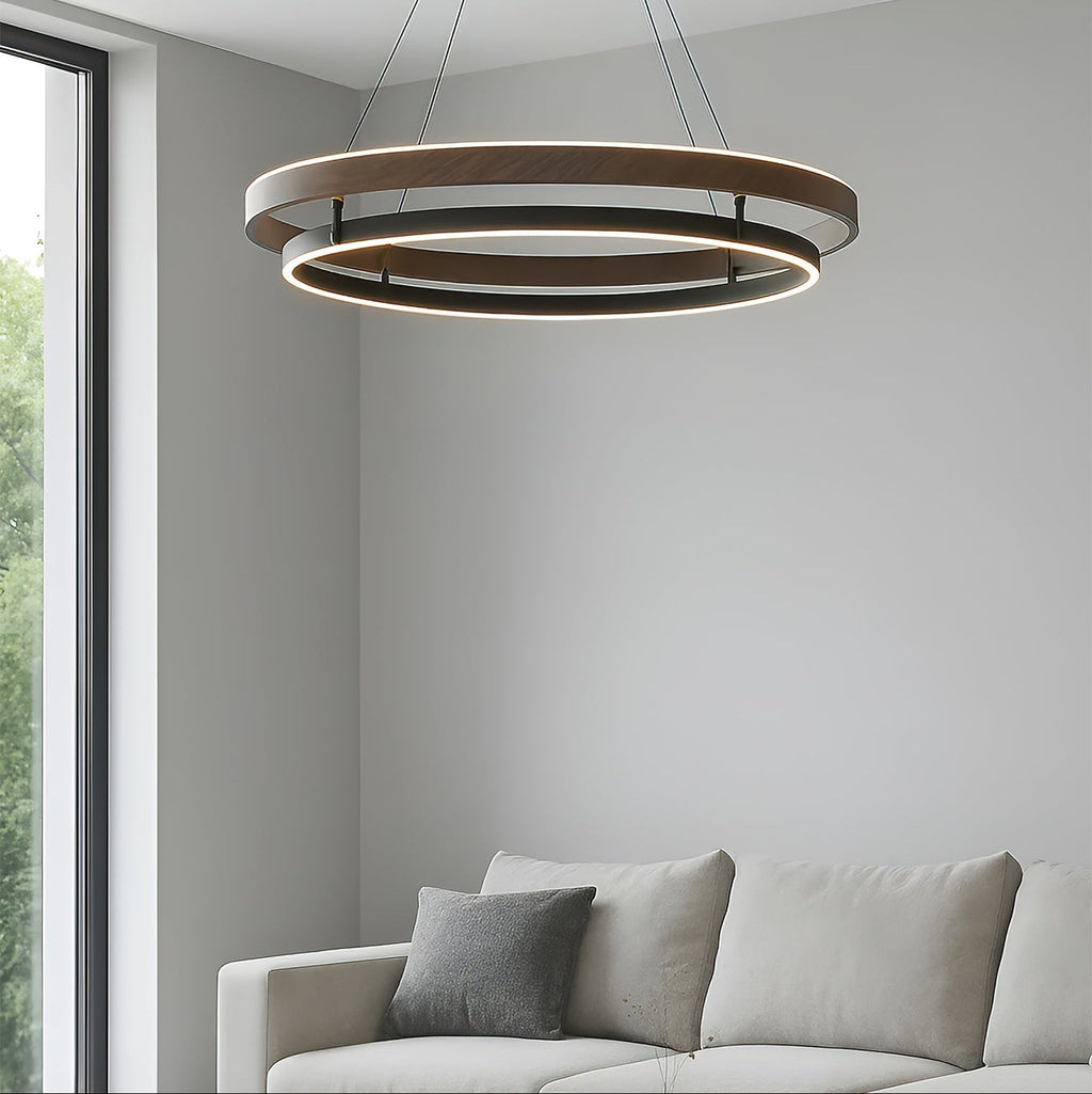 Niseko Chandelier Double Ring Design With LED Glow - image 3