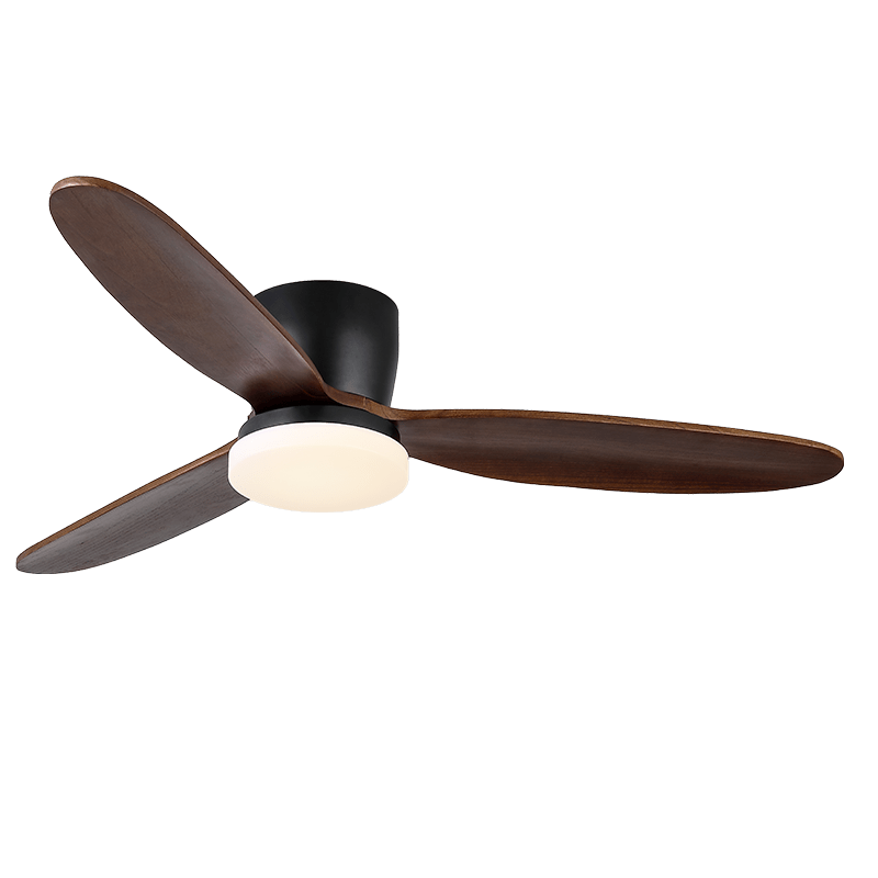 Nocturnus Minimalist Wooden Ceiling Fan Light