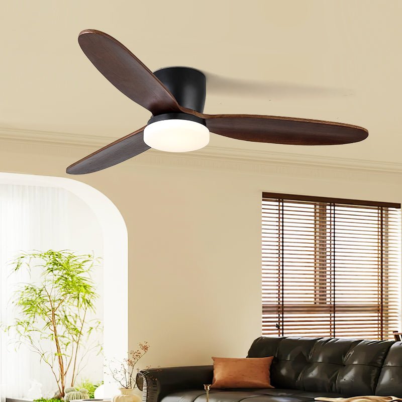 Nocturnus Minimalist Wooden Ceiling Fan Light