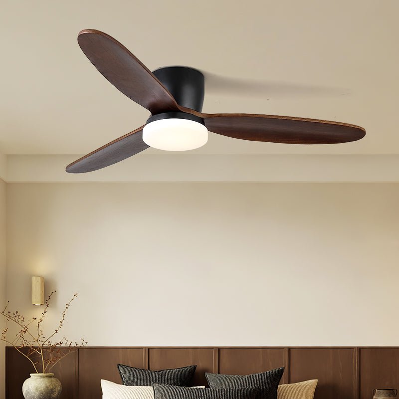 Nocturnus Minimalist Wooden Ceiling Fan Light