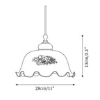 Belvia Vintage Floral Glass Pendant Light