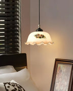 Belvia Vintage Floral Glass Pendant Light