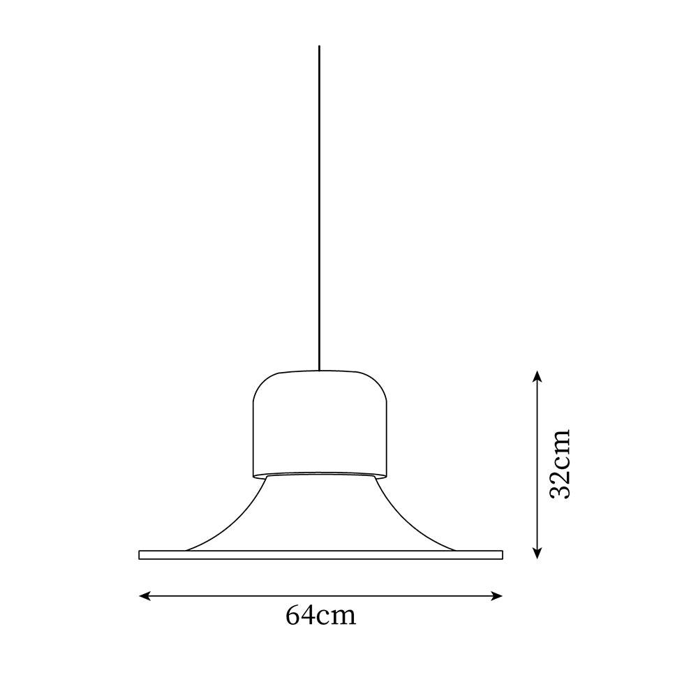 Nordisk Pendant Lamp Flared Red LED Modern