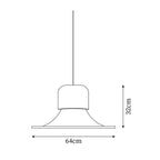 Nordisk Pendant Lamp Flared Red LED Modern