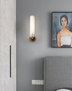 Norwalk Wall Lamp Brass Base With Dual Glass Shades For Hallways