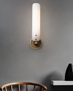 Norwalk Wall Lamp Brass Base With Dual Glass Shades For Hallways
