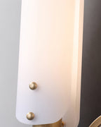 Norwalk Wall Lamp Brass Base With Dual Glass Shades For Hallways