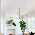 Unity Vintage Mid-century Bronze Chandelier - image 5