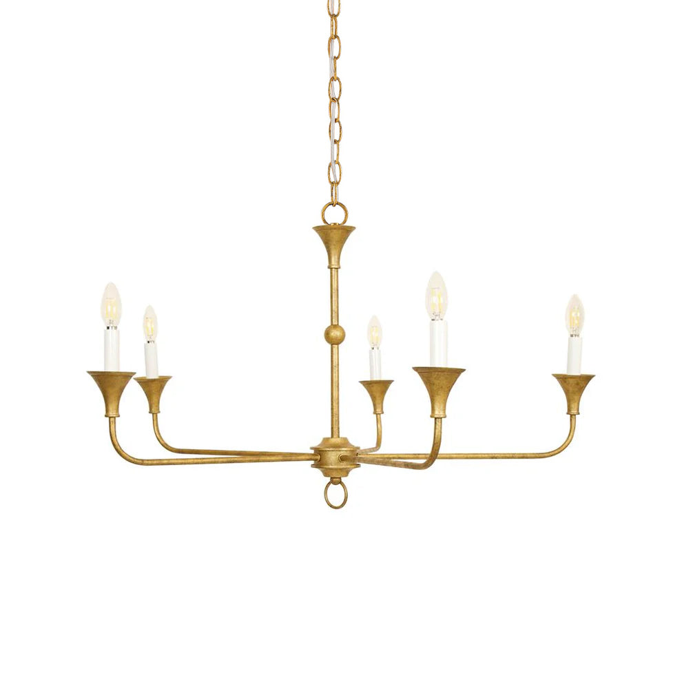 Unity Vintage Mid-century Bronze Chandelier - image 10