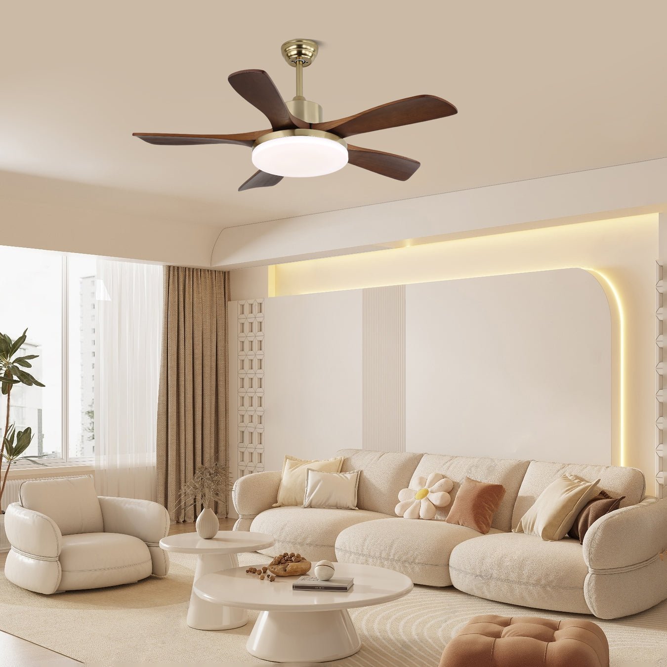 Aurelia Wood Ceiling Fan Light