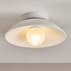 Orvian Wooden Flush Mount Ceiling Light with Round Globe