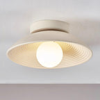 Orvian Wooden Flush Mount Ceiling Light with Round Globe