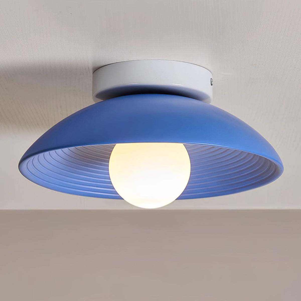 Orvian Wooden Flush Mount Ceiling Light with Round Globe