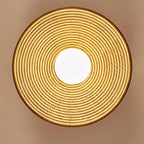 Orvian Wooden Flush Mount Ceiling Light with Round Globe