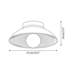 Orvian Wooden Flush Mount Ceiling Light with Round Globe