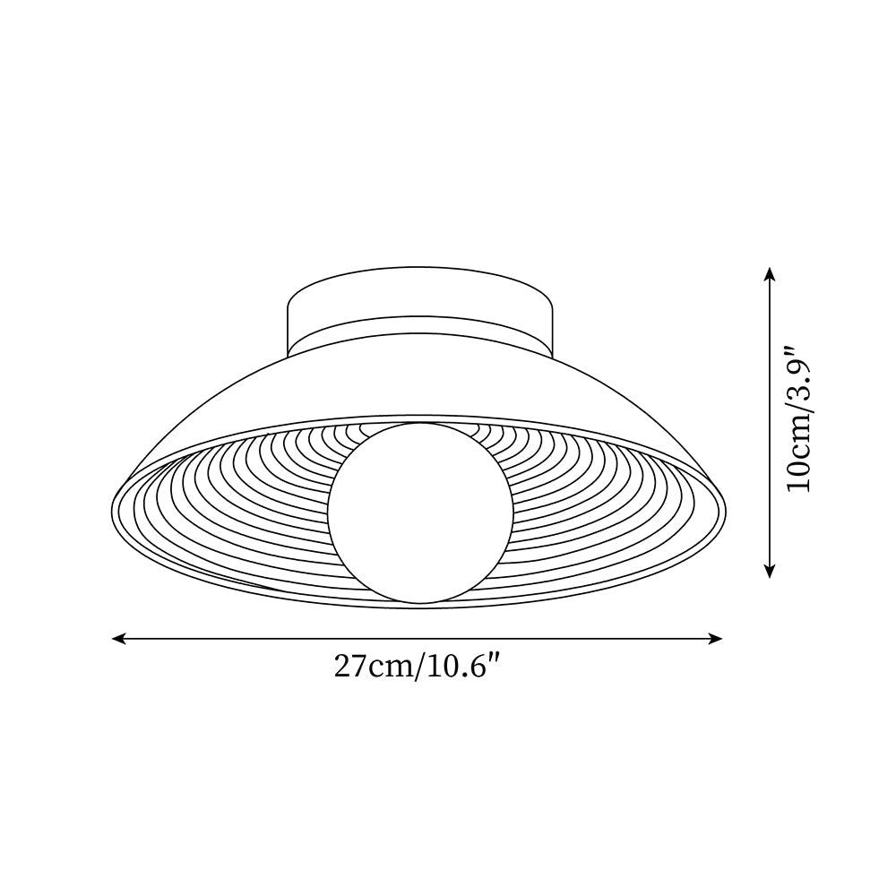 Orvian Wooden Flush Mount Ceiling Light with Round Globe