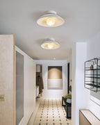 Orvian Wooden Flush Mount Ceiling Light with Round Globe