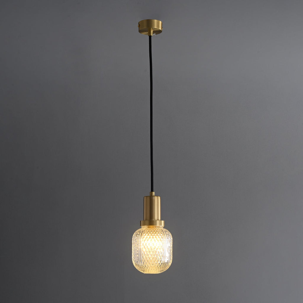 Cacarir Premium Nordic Art Brass Glass Pendant Lamp