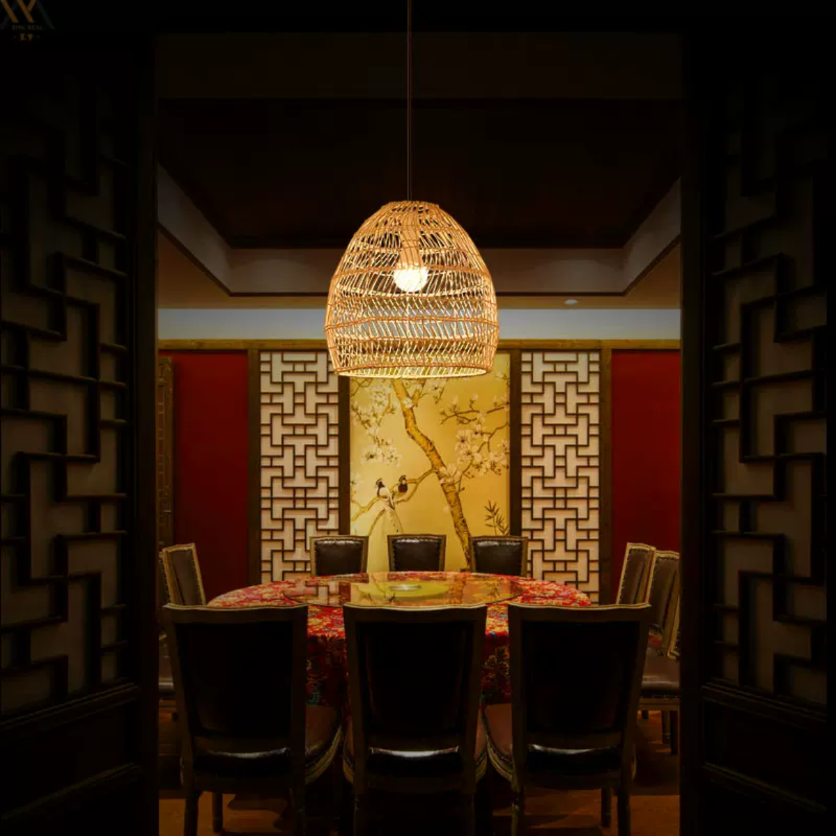 Ritta Design Retro LED Pendant Light Wood Wood Bedroom Living Room Study Room Hall