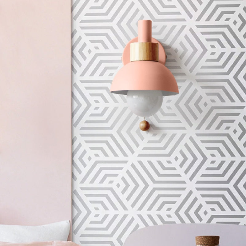 Valentina Modern LED Wall Lamp Glass Bedroom White/Yellow/Pink/Green