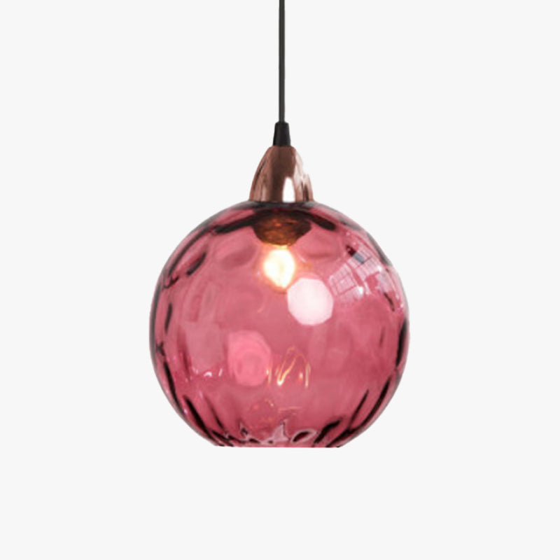 Valentina Colorful Glass Ball Pendant Light Water Ripple Living Room - image 18