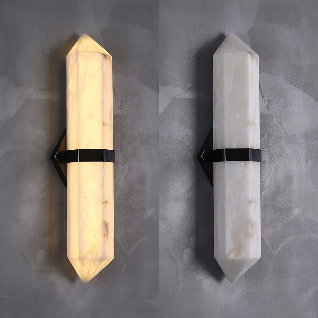 Lustra Wall Light Alabaster Brass for Bedroom