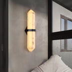 Lustra Wall Light Alabaster Brass for Bedroom
