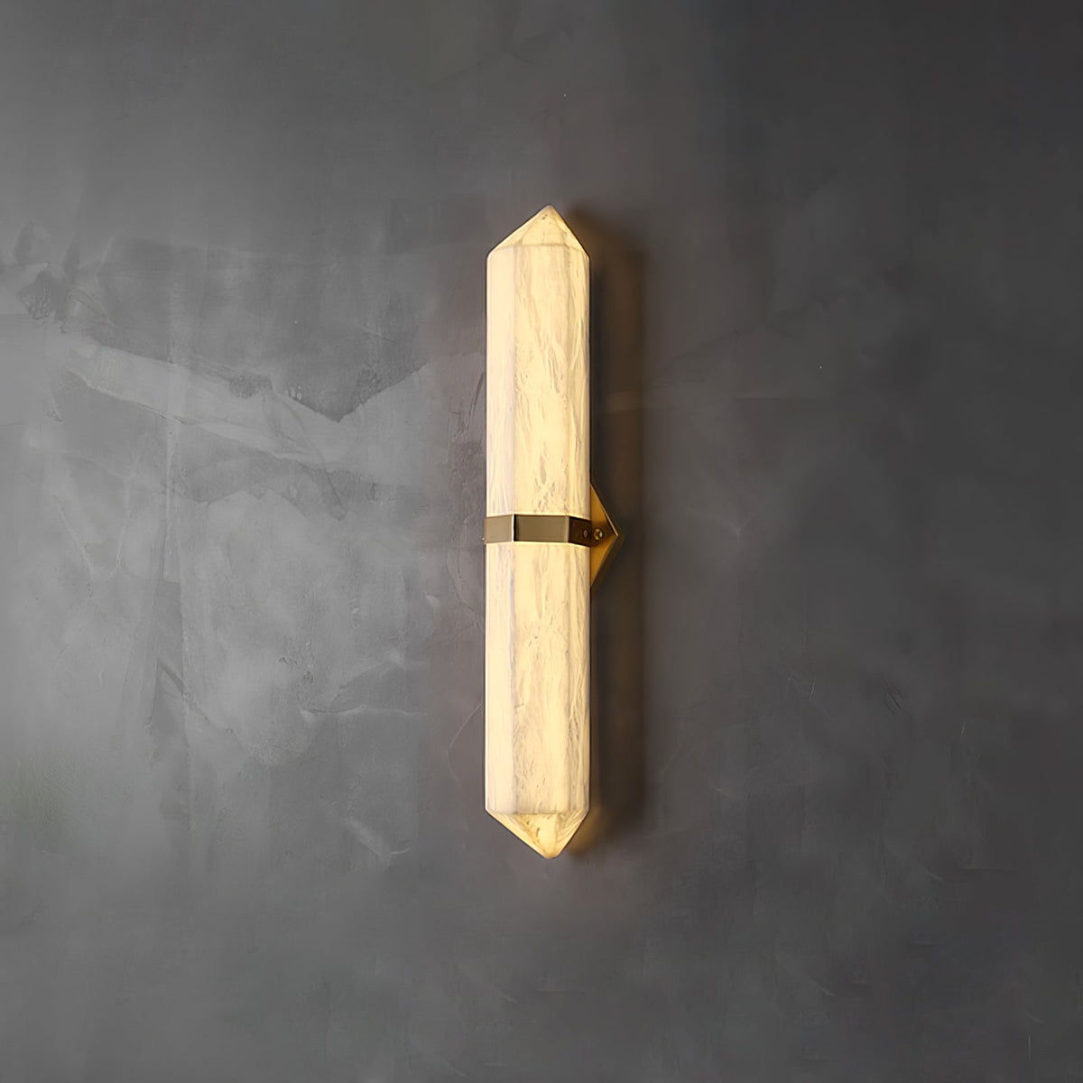 Lustra Wall Light Alabaster Brass for Bedroom