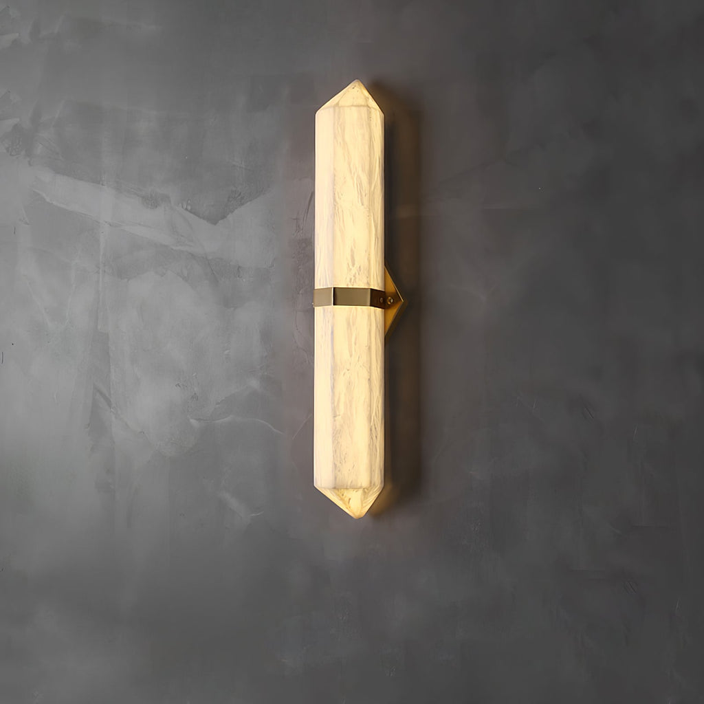 Lustra Wall Light Alabaster Brass for Bedroom